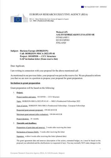 力学与工程科学学院柳扬清获玛丽居里学者基金-永信贵宾会217