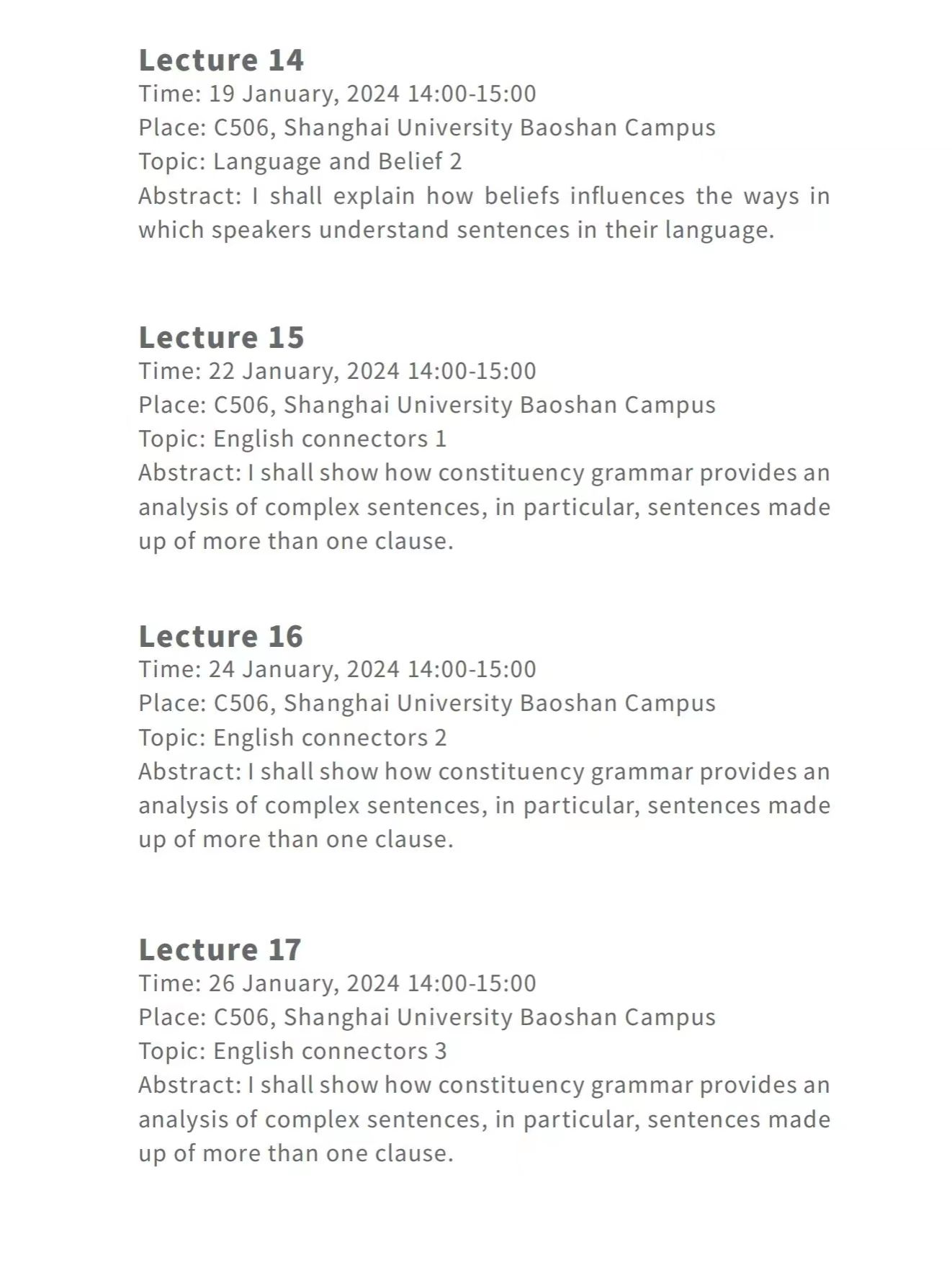 加拿大麦吉尔大学（McGill University）Brendan S. Gillon教授语言学专题系列讲座-永信贵宾会217